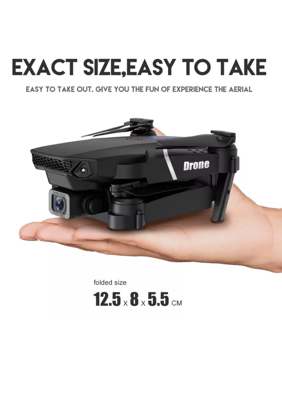 Faltbare Drohne mit 4K und drei Kameras für 360°-Panoramaaufnahmen